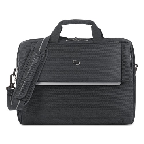 Office & Office Supplies | SOLO LVL330-4 Urban 16.5 in. x 3 in. x 11 in. Polyester Briefcase Fits Devices Up to 17.3 in. - Black image number 0