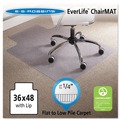 Office Chair Mats | ES Robbins 120023 36 x 48 EverLife Light Use Rectangular Chair Mat with Lip for Flat to Low Pile Carpet - Clear image number 4