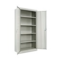 Office Filing Cabinets & Shelves | Alera CM7218LG 36 in. x 18 in. x 72 in. Heavy-Duty Welded Storage Cabinet with 4 Adjustable Shelves - Light Gray image number 1