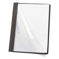 File Folders | Smead 87453 8.5 in. x 11 in. 0.5 in. Capacity Double-Prong Fastener Poly Report Cover - Clear/Black (25/Box) image number 1