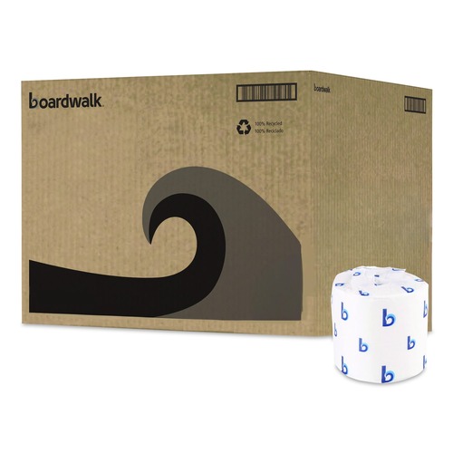 Toilet Paper | Boardwalk B6170 1-Ply Septic Safe Toilet Tissue - White (96/Carton) image number 0