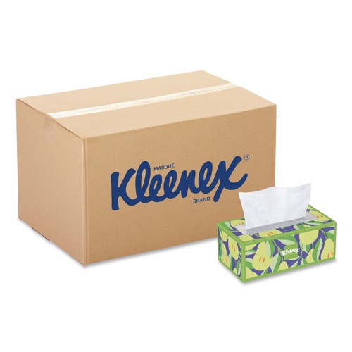 Paper Towels and Napkins | Kleenex 54303 Trusted Care 2-Ply Facial Tissue - White (12/Carton) image number 0
