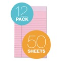 Notebooks & Pads | TOPS 63050 50-Sheet 5 in. x 8 in. Narrow Rule Prism plus Colored Writing Pads - Pastel Pink (12/Pack) image number 1
