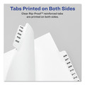 Dividers & Tabs | Avery 11912 11 x 8.5 Avery Style Preprinted Legal Exhibit Side 10-Tab Index Dividers - White (25/Pack) image number 5