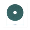 Just Launched | Boardwalk BWK4016GRE 16 in. Diameter Heavy-Duty Scrubbing Floor Pads - Green (5/Carton) image number 5