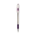 Pens | Pentel BK91-V 1 mm Medium R.S.V.P. Stick Ballpoint Pen - Violet Ink, Clear/Violet Barrel (1-Dozen) image number 2
