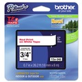 Labels | Brother P-Touch TZE242 0.7 in. x 26.2 ft. TZe Standard Adhesive Laminated Labeling Tape - Red on White image number 0