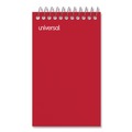 Notebooks & Pads | Universal UNV20435 3 in. x 5 in. Wirebound Narrow Rule Memo Pad with Coil-Lock Wire Binding - Orange Cover (12/Pack) image number 1