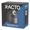 Pencil Sharpeners | X-ACTO 1675X Model 1675 TeacherPro Classroom AC-Powered 4 in. x 7.5 in. x 8 in. Electric Pencil Sharpener - Black/Silver/Smoke image number 2