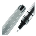 Pens | uni-ball 1734903 VISION Fine 0.7 mm Stick Needle Roller Ball Pen - Black Ink Gray/Clear/Black Barrel (1-Dozen) image number 1