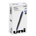 Pens | uni-ball 1927701 AIR Medium 0.7 mm Stick Porous Roller Ball Pen - Blue Ink Black/Blue Barrel (1-Dozen) image number 0