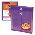 File Folders | Smead 89544 9.75 x 11.63 Open-End (Vertical) Poly String and Button Interoffice Envelopes - Transparent Purple (5/Pack) image number 3