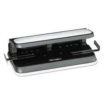 Swingline A7074300E 32-Sheet Easy Touch 2- to 3-Hole Punch with Cintamatic Centering - Black/Gray