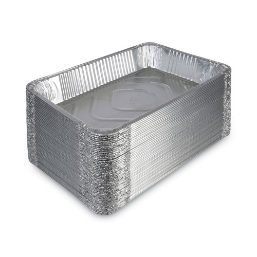 Just Launched | Boardwalk BWKSTEAMFLDP Full-Size Aluminum Steam Deep Table Pan - Silver (50/Carton) image number 0