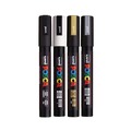 Back to School Sale | uni-ball PC5M4C Medium Bullet Tip Water-Based Paint Markers - Assorted Colors (4/Set) image number 3