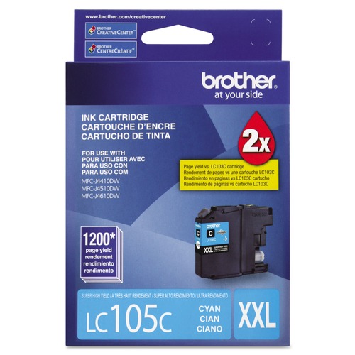 Ink & Toner | Brother LC105C Innobella 1,200 Page-Yield Super High-Yield Ink - Cyan image number 0