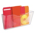 Just Launched | Deflecto 63101 15 in. x 4 in. x 6.63 in. Euro-Style DocuPocket Landscape Wall File - Larger Files/Tabloid Size, Clear image number 2