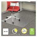 Office Chair Mats | Alera CM1J442FALEPL 46 x 60 Occasional Use Studded Chair Mat for Flat Pile Carpet - Clear image number 5