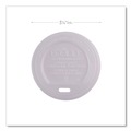 Cups and Lids | Eco-Products EP-ECOLID-8 EcoLid PLA Renewable/Compostable 8 oz Hot Cup Lids - White (800/Carton) image number 3