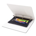 Binders | Advantus 67024 10 in. x 7.38 in. 3-Hole Punched Binder Pencil Pouch - Black/Clear image number 1