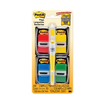 Post-it Flags 680-RYBGVA Page Flag Value Pack - Assorted (250/Pack)