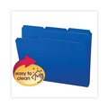 File Folders | Smead 10503 0.75 in. Expansion Assorted 1/3-Cut Tabs Letter Size Top Tab Poly Colored File Folders - Blue (24/Box) image number 2
