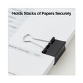 Binding Spines & Combs | Universal UNV10210VP Binder Clips in Zip-Seal Bag - Medium, Black/Silver (36/Pack) image number 4