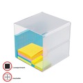 Desktop Organizers | Deflecto 350401 6 in. x 6 in. x 6 in. 1 Compartment Stackable Plastic Cube Organizer - Clear image number 10