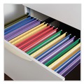 File Folders | Universal UNV14217EE 1/5 Cut Tab Legal Size Deluxe Color Hanging File Folders - Bright Green (25/Box) image number 3