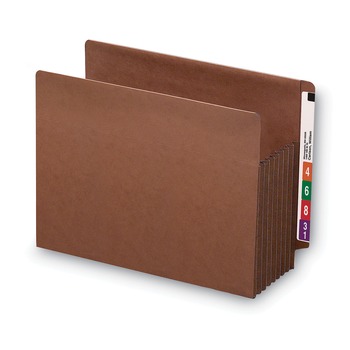 Smead 73795 7 in. Expansion Heavy-Duty Redrope End Tab Tuff Pockets - Letter, Redrope (5/Box)