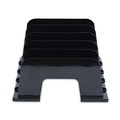Just Launched | Universal UNV08105 13.25 in. x 9 in. x 9 in. Recycled 5-Section Plastic Incline Sorter - Letter, Black image number 1