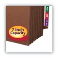 File Folders | Smead 73795 7 in. Expansion Heavy-Duty Redrope End Tab Tuff Pockets - Letter, Redrope (5/Box) image number 4