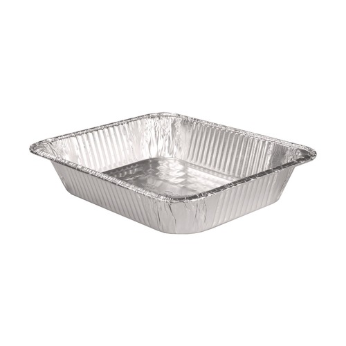  | Handi-Foil 32135 10.38 in. x 12.75 in. Half-Size Deep Aluminum Steam Table Pans (100/Carton) image number 0