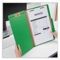 File Folders | Universal UNV10212 Bright Colored Pressboard Classification Folders - Legal, Emerald Green (10/Box) image number 3