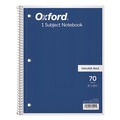 Notebooks & Pads | Oxford 65021 10.5 in. x 8 in. Sheets 3-Hole Punch Medium/College Rule Coil-Lock Wirebound Notebook - Randomly Assorted Cover Color image number 0