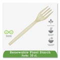 Just Launched | WNA EPS002 7 in. EcoSense Renewable Plant Starch Cutlery Fork (50/Pack) image number 3
