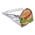  | Bagcraft 300533 6 in. x 3/4 in. x 6-1/2 in. Foil Sandwich Bags - Silver (1000/Carton) image number 2