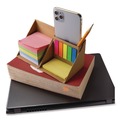 Desktop Organizers | Officemate 21559 Desk Supply Organizer 3 Compartments 3.5 x 3.5 x 3.5 Brown Paper image number 3