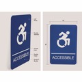 Floor Signs & Safety Signs | Headline Sign 7786 6 x 9 Accessible ADA Sign - Blue Face/White Graphics image number 4