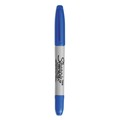 Permanent Markers | Sharpie 32003 Extra-Fine/Fine Bullet Tip Permanent Marker - Blue (1-Dozen) image number 2