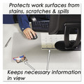 Desk Accessories & Office Organizers | Artistic 60-7-0MS 22 in. x 17 in. KrystalView Desk Pad with Antimicrobial Protection - Glossy Finish, Clear image number 3
