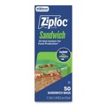 Food Service | Ziploc 383179 1.2 mil. 6.5 in. x 5.88 in. Resealable Sandwich Bags - Clear (40/Box) image number 2