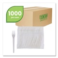  | Eco-Products EP-S012 6 in. Plantware Compostable Cutlery Fork - Pearl White (1000/Carton) image number 3