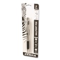 Back to School Sale | Zebra ZEB27111 F-301 Ballpoint Pen, Retractable, Fine 0.7 mm, Black Ink, Stainless Steel/Black Barrel image number 3