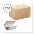 Food Trays, Containers, and Lids | Vegware WH-HOAGIE 5 in. x 9 in. x 2 in. Nourish Molded Fiber Takeout Containers - White (250/Carton) image number 1