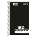 Notebooks & Pads | Oxford 65362 9.5 in. x 6 in. Sheets 3-Subject Medium/College Rule Coil-Lock Wirebound Notebook - Randomly Assorted Cover Color image number 1