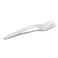  | Dixie FMP23C Mediumweight Polypropylene Fork Cutlery - White (1000/Carton) image number 1