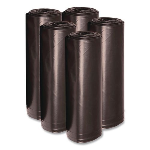  | Boardwalk X8647XKKR01 43 in. x 47 in. 56 gal. 1.6 mil Recycled Low-Density Polyethylene Can Liners - Black (100/Carton) image number 0