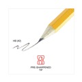 Pencils | Universal UNV55401 HB #2 Pre-Sharpened Woodcase Pencil - Black Lead, Yellow Barrel (24/Pack) image number 5