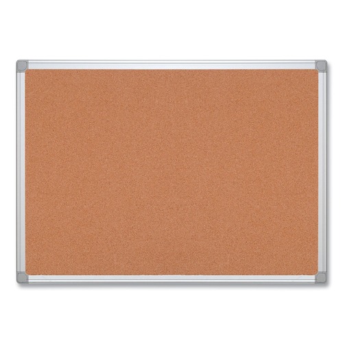 Office Presentation Supplies | MasterVision CA051790 Earth 48 in. x 36 in. Cork Board - Tan Surface/Satin Aluminum Frame image number 0